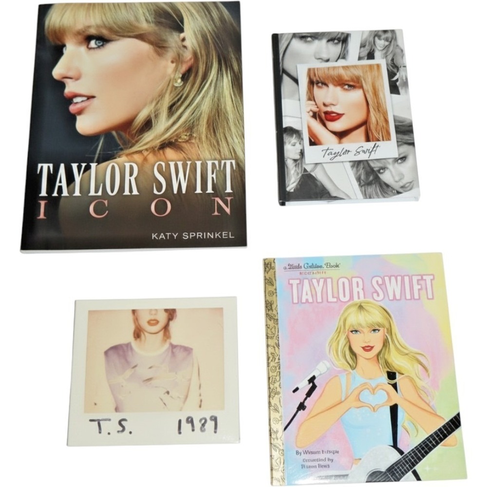 TAYLOR SWIFT 3 Books & T.S. 1989 CD Lot for Swiftie Fans
